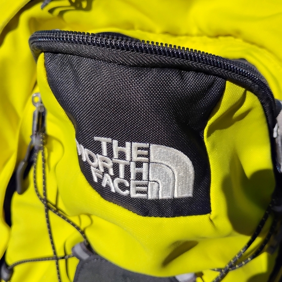 The North Face Men's Backpack in Black and Neon Yellow - Picture 4 of 6